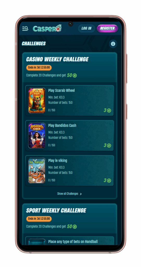 caspero casino mobile app
